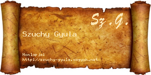 Szuchy Gyula névjegykártya